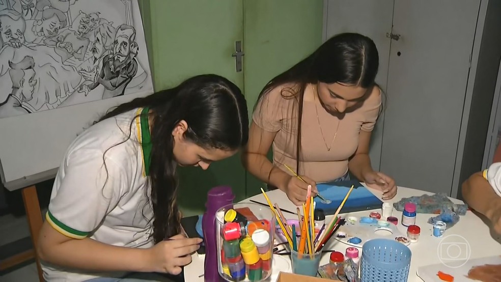 Escola Joaquim Bastos Gonçalves, de Carnaubal (CE), concorre na categoria apoiando vidas saudáveis. — Foto: Reprodução/ TV GLobo