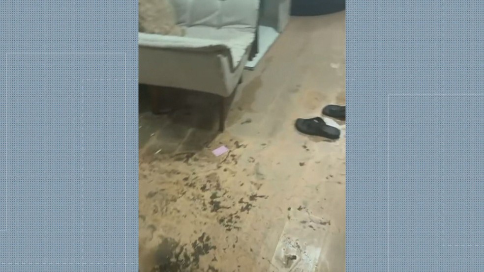 Água invadiu casas e destruiu móveis e eletrodomésticos — Foto: Reprodução/TV Globo