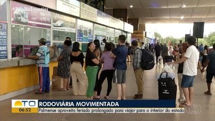 Feriado prolongado em Palmas deixa rodoviária movimentada