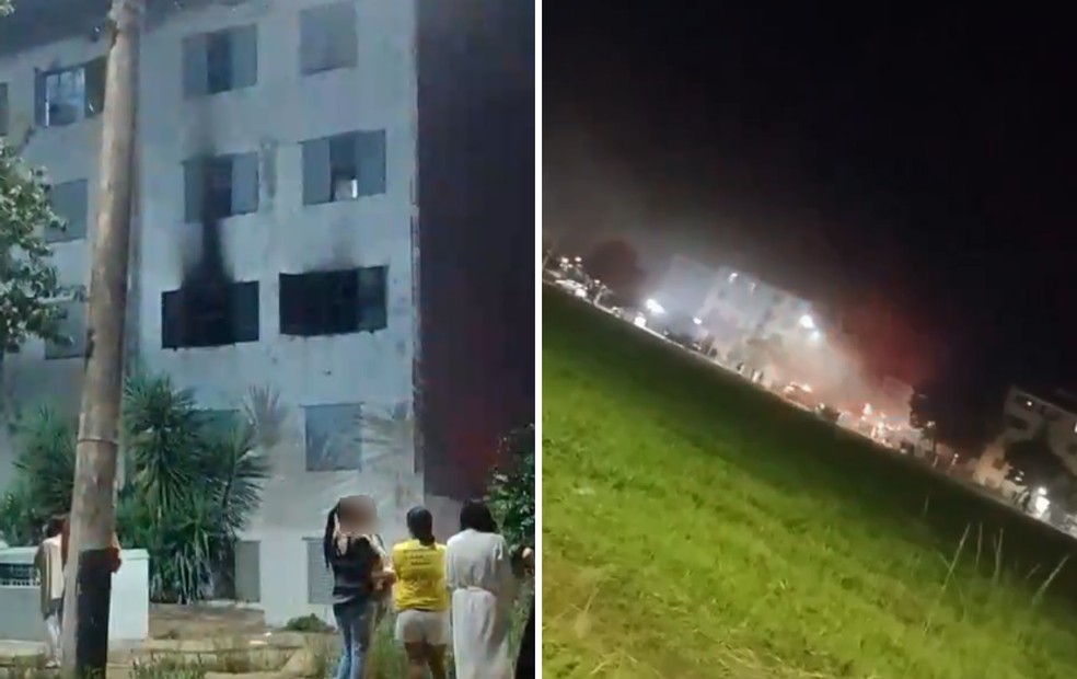 Incêndio é registrado em apartamento da CDHU em Marília — Foto: Arquivo pessoal