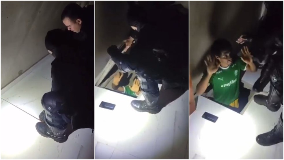 Polícia prende foragido em fundo falso de piso de casa na cidade de Ibiapina, no interior do Ceará — Foto: SSPDS/Reprodução