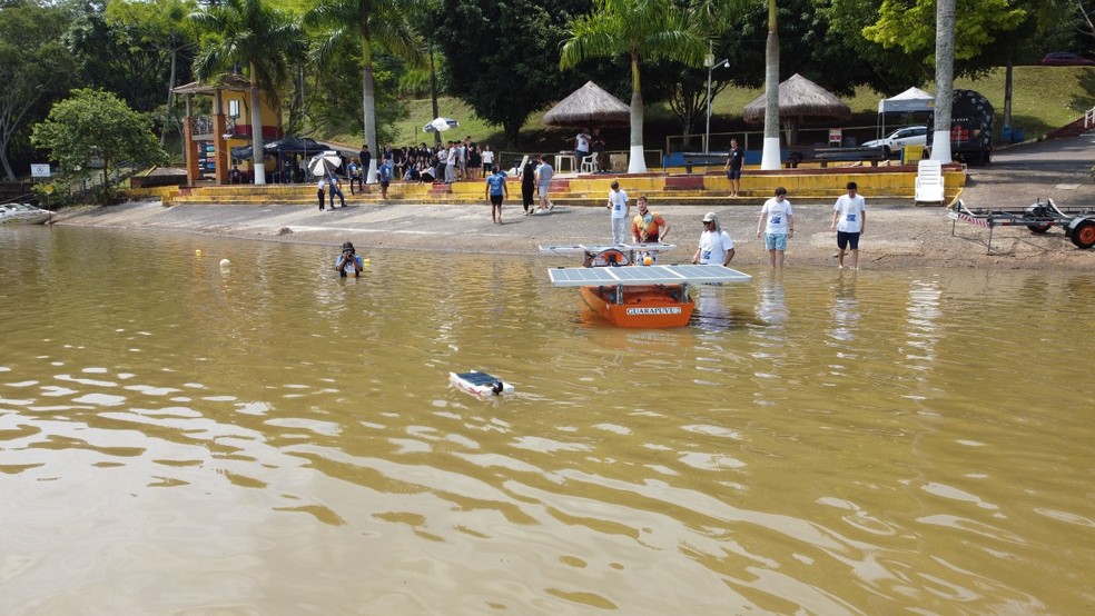 Prainha de Itá, única praia de rio do Brasil a receber o selo Bandeira Azul — Foto: Djone Alves/Divulgação