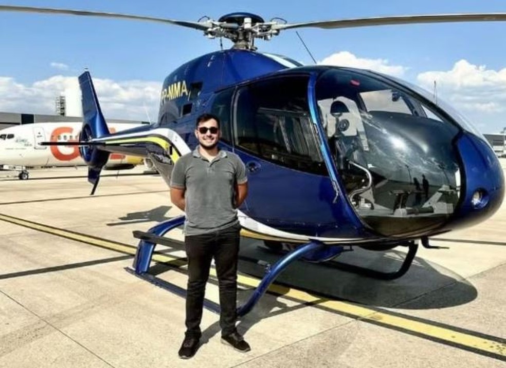Piloto do helicóptero que caiu em Capitólio, Lucas Chaves Ávila — Foto: Redes sociais