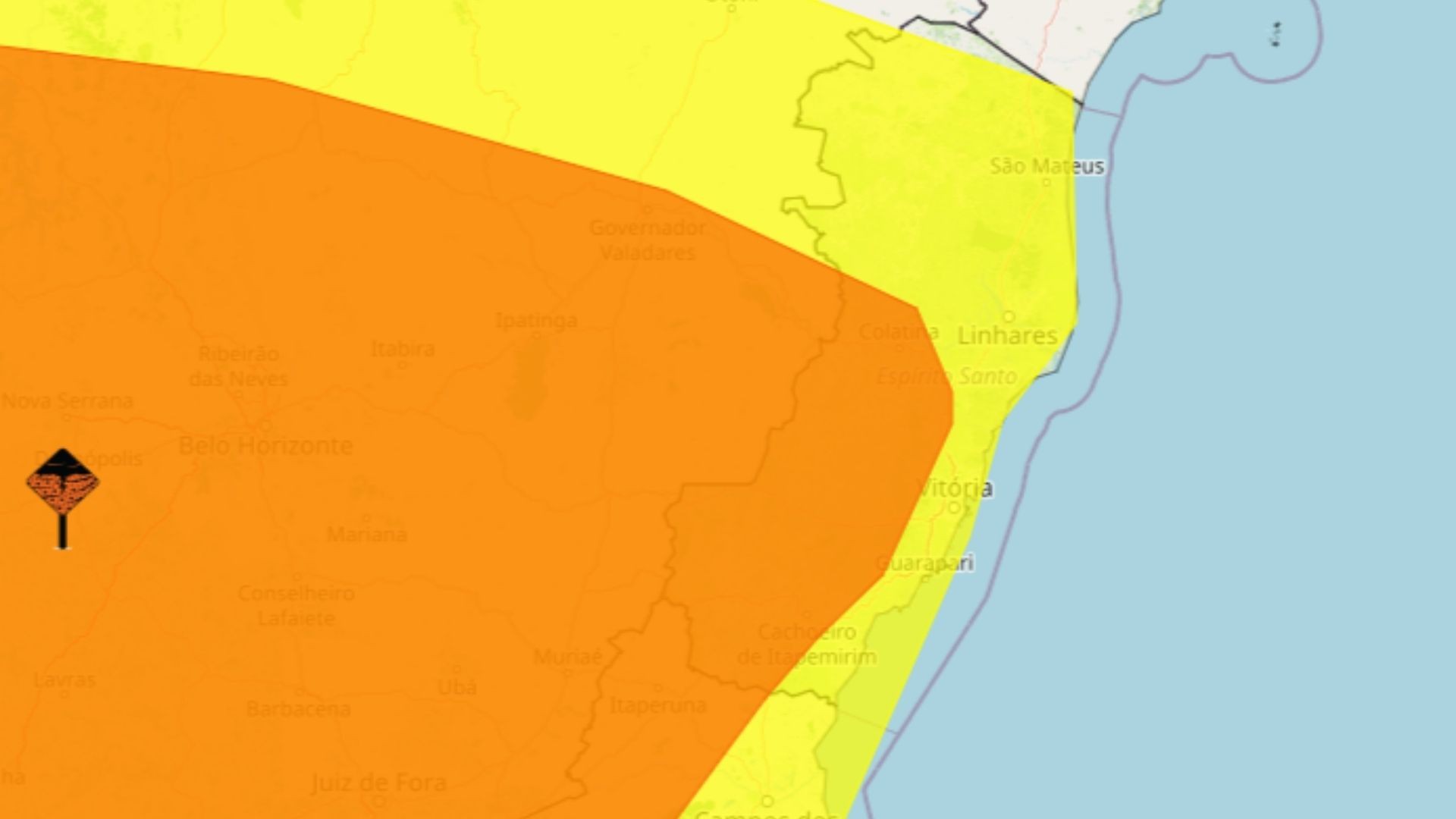ES recebe dois alertas de tempestades e há chance de queda de granizo e ventos de até 100 km/h; veja previsão