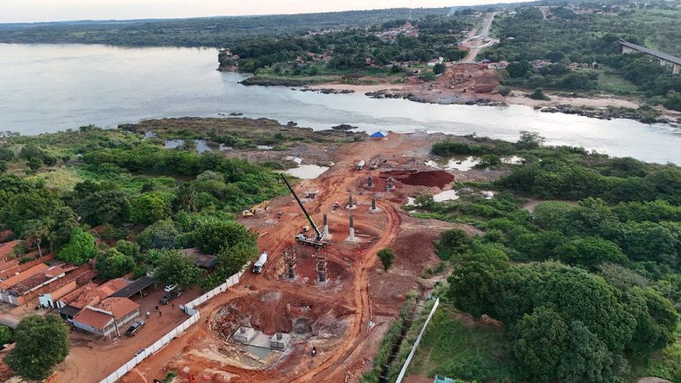 Construção da ponte na BR-226 está em andamento — Foto: Divulgação/Dnit