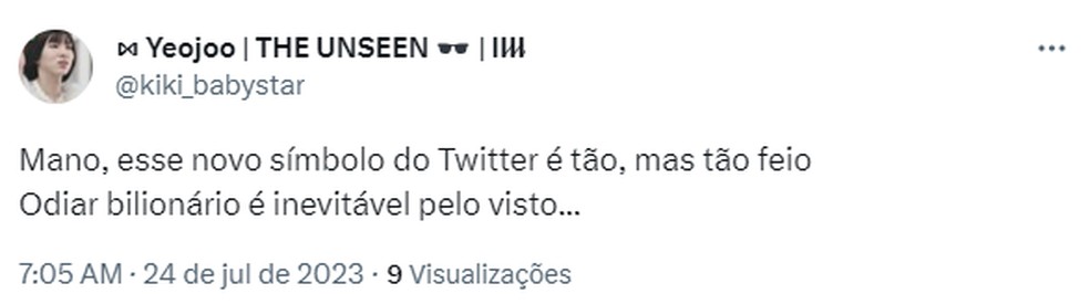 Meme com novo s&iacute;mbolo do Twitter &mdash; Foto: Reprodu&ccedil;&atilde;o/Twitter