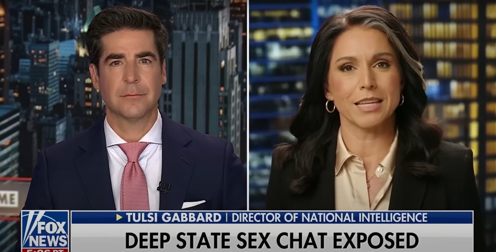 Tulsi Gabbard em entrevista à Fox News — Foto: Reprodução