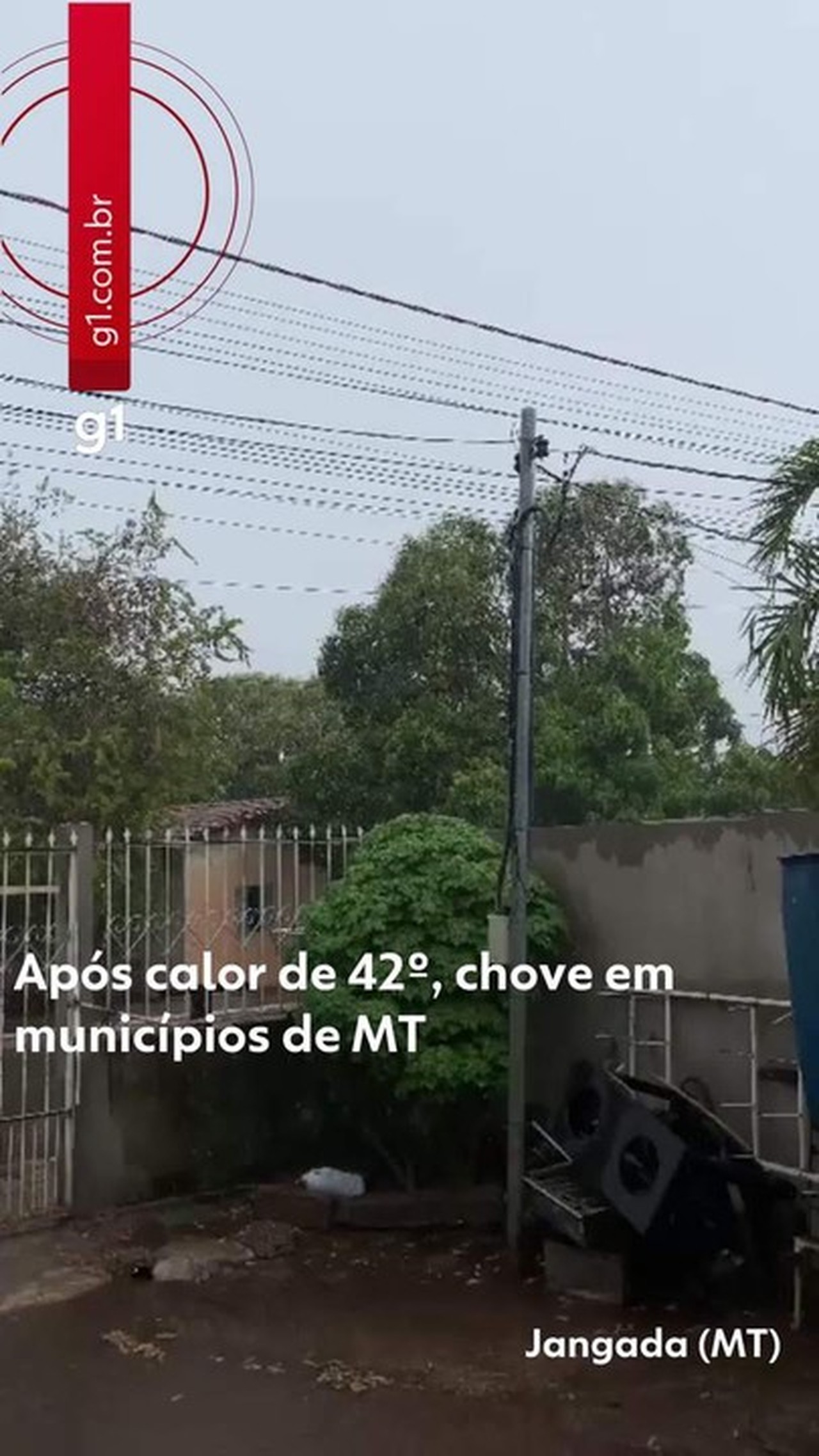 VÍDEO: após calor de 42°C, chuva alivia temperaturas em municípios de MT