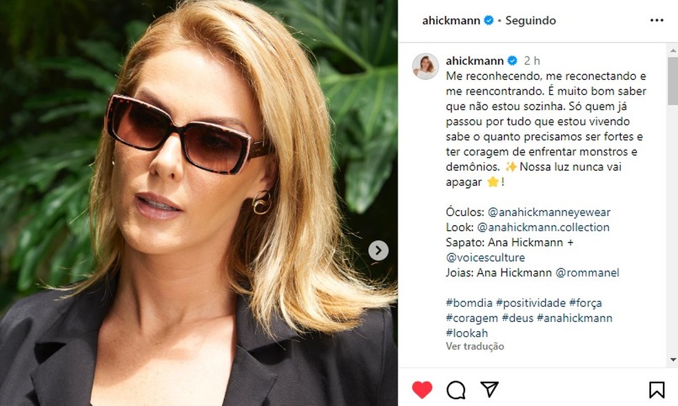 Caso Ana Hickmann: pedido de divórcio com base na Lei Maria da Penha é negado pela Justiça — Foto: Reprodução/Instagram