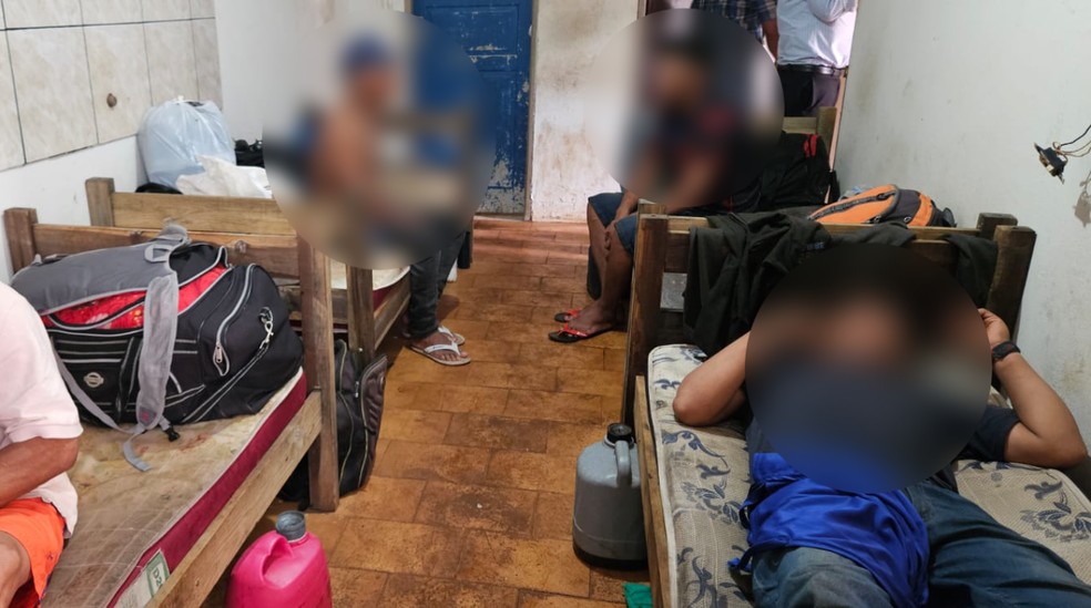 Vítimas saíram de Mato Grosso do Sul e foram abandonadas em alojamento no Paraná, sem salários. — Foto: Secretaria de Inspeção do Trabalho
