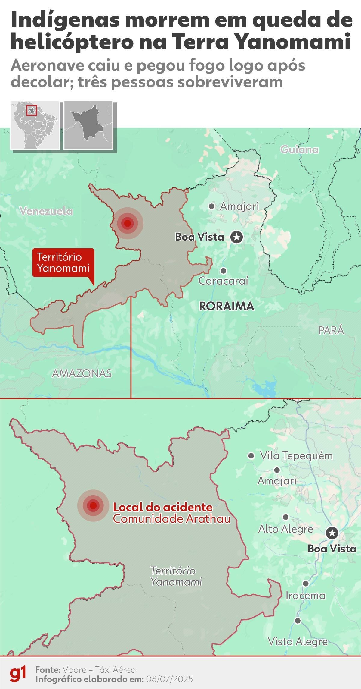 Indígenas mortos em queda de helicóptero eram irmãos e lideranças na Terra Yanomami