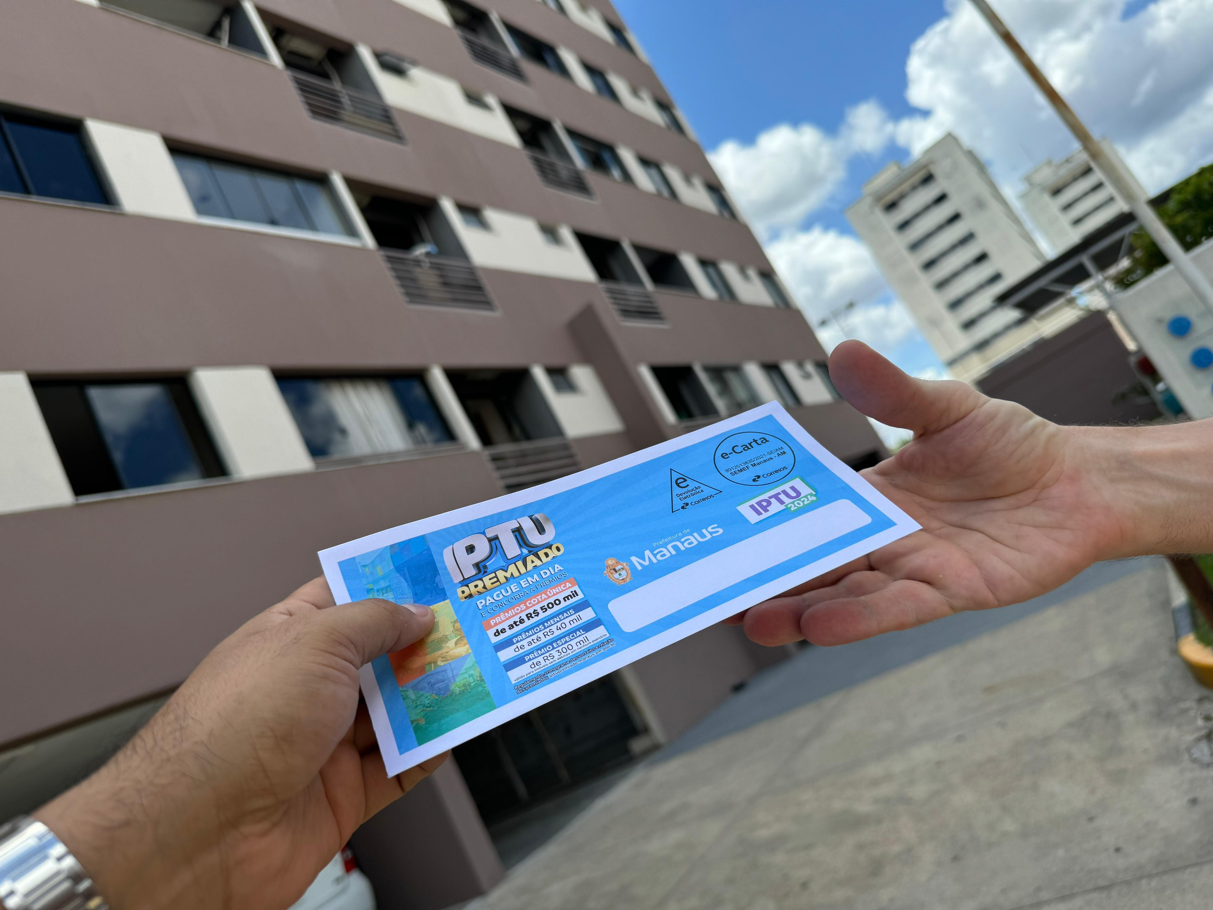 'IPTU Premiado' vai sortear R$ 780 mil entre contribuintes que pagarem cota única em Manaus, diz prefeitura 