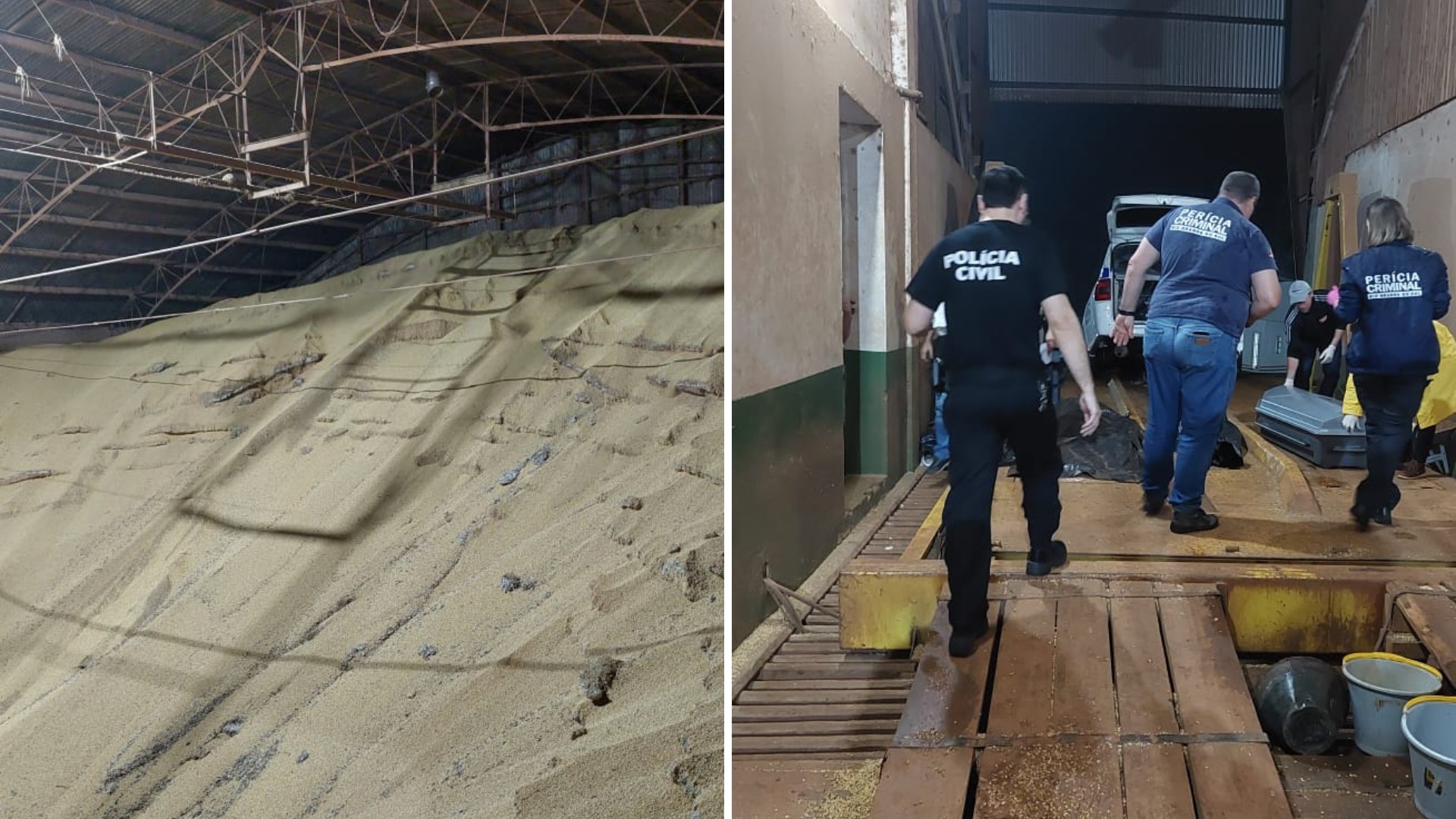 Dois trabalhadores morrem soterrados em silo de grãos no RS, dizem bombeiros