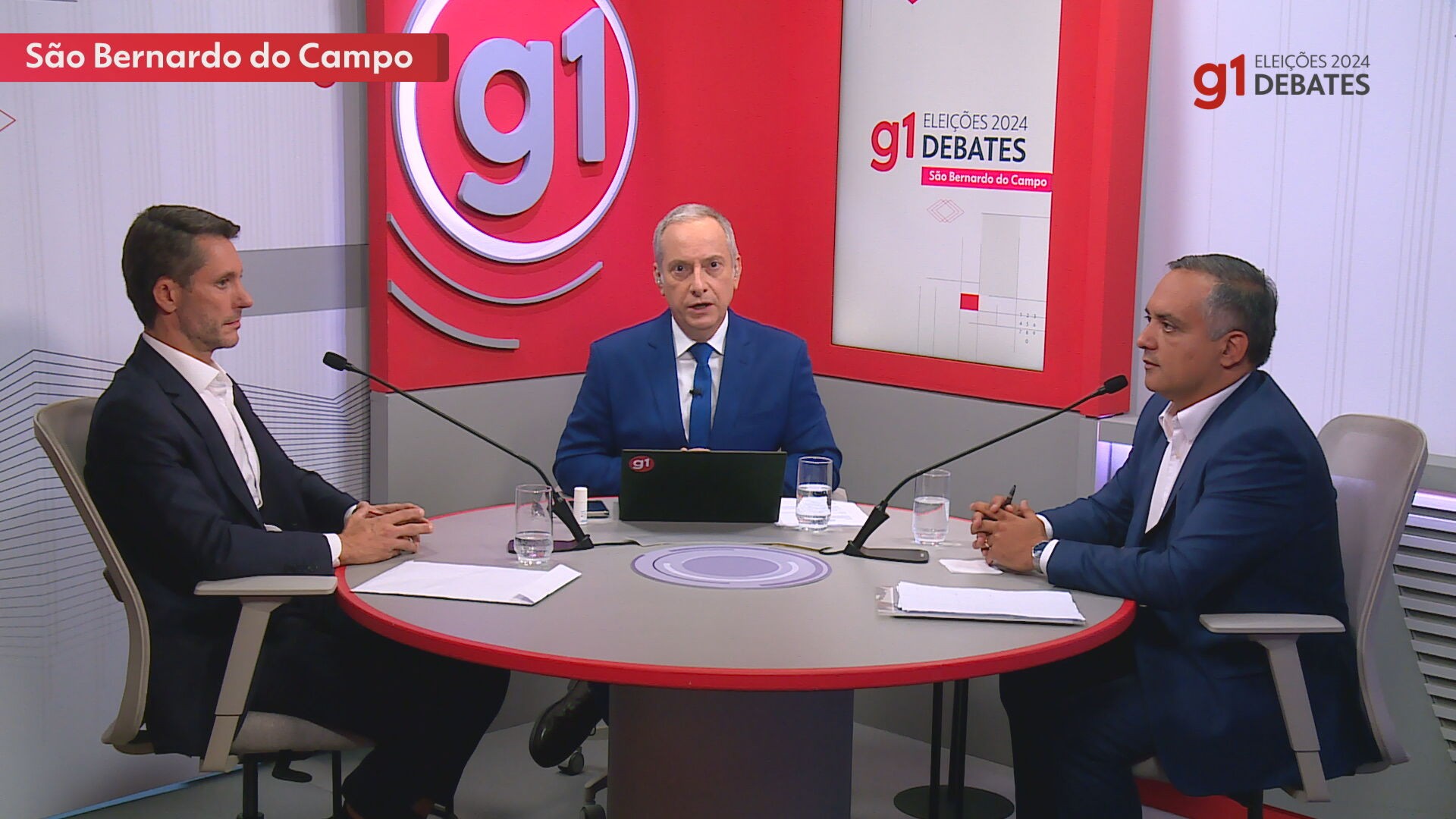 Debate de 2º turno no g1: candidatos a prefeito de São Bernardo do Campo discutem saúde e segurança e trocam acusações sobre investigações