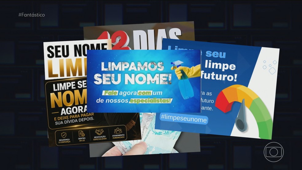 Limpa-nome: esquema de fraude milionário envolve endereços fantasmas e até juízes — Foto: Fantástico/ Reprodução