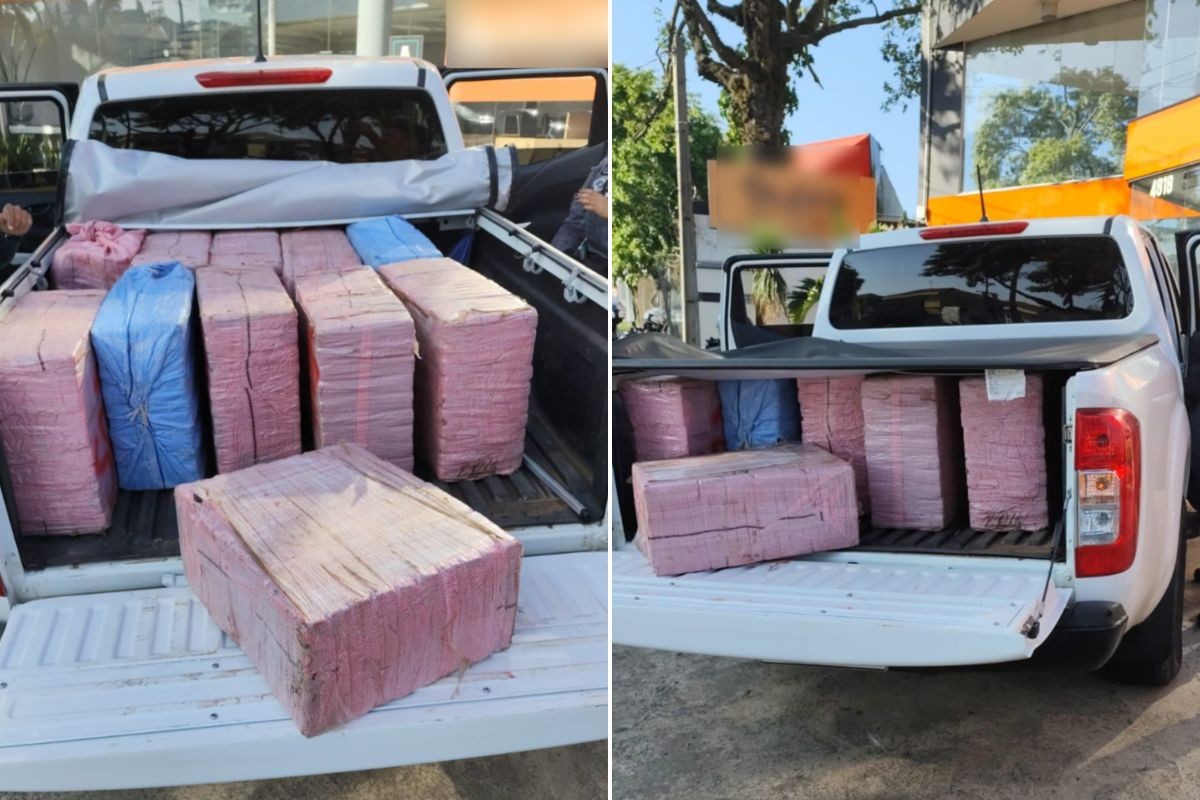Homem é preso com 482 kg de cocaína em caminhonete a caminho do Porto de Santos   