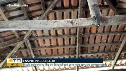 Escola indígena na ilha do Bananal está com estrutura em más condições