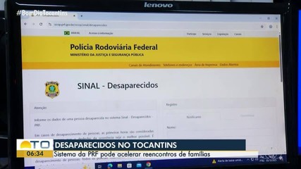 Ferramenta da PRF pode ajudar a localizar familiares desaparecidos no Tocantins