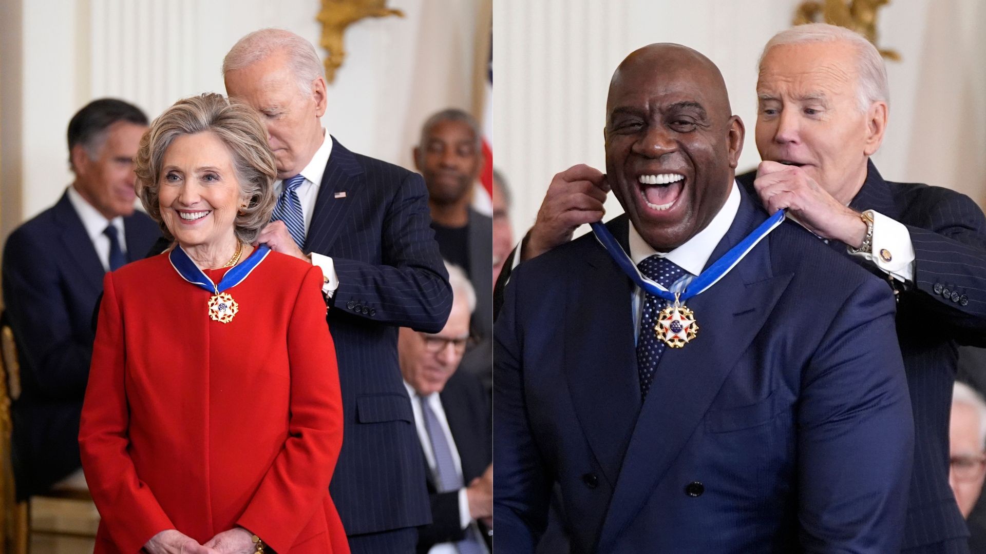 Hillary Clinton, Messi, Magic Johnson, George Soros e outras personalidades recebem de Biden máxima honraria civil dos EUA