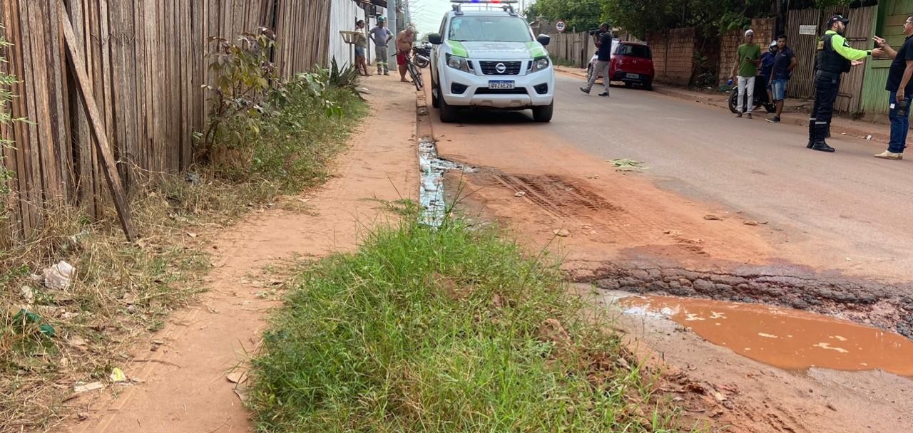 Ciclista fica gravemente ferido após ser atropelado por caçamba na avenida Marcílio Dias, em Santarém