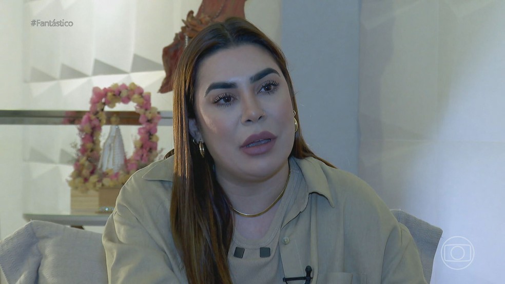 Naiara Azevedo conta por que foi  polcia pedir medida protetiva contra o ex-marido: 'J havia sofrido violncia fsica, moral'  Foto: Reproduo/ TV Globo