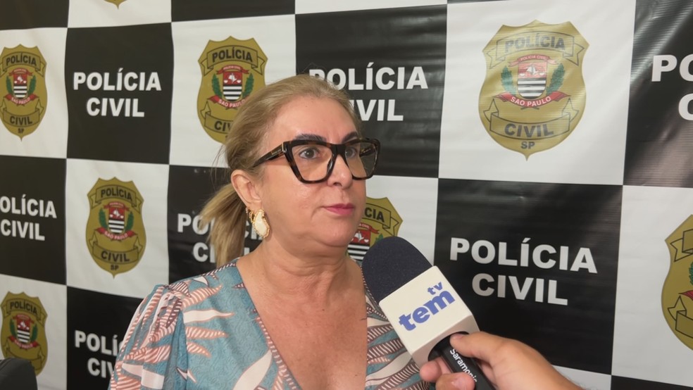 Delegada da DDM de Votuporanga (SP), Edna Freitas — Foto: Reprodução/TV TEM