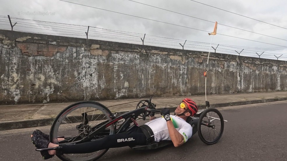 Ulisses Freitas: supera&ccedil;&atilde;o no paraciclismo &mdash; Foto: Reprodu&ccedil;&atilde;o/TV Globo