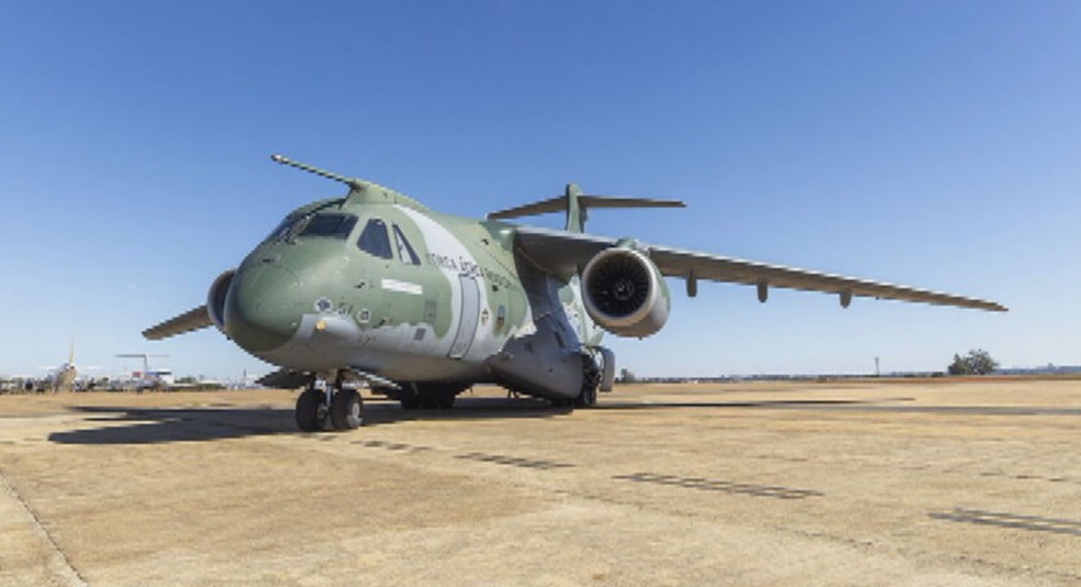 KC-390 da FAB transporta bombeiros de Minas Gerais para missão humanitária na Venezuela. — Foto: Sgt Müller Marin/FAB