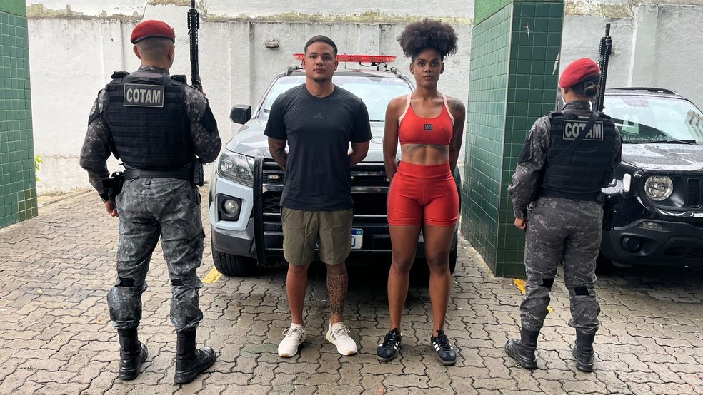 Influencers Lais Oliveira e Eduardo Veloso são presos em Fortaleza — Foto: Reprodução
