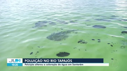 Poluição altera coloração da água em Santarém