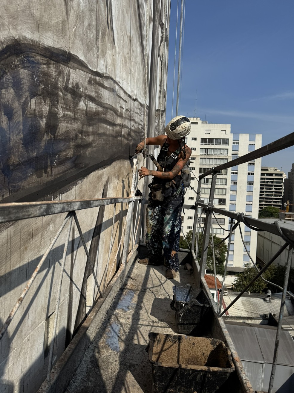 Pintura do Mural de Mundano — Foto: Divulgação/Luan Rentes