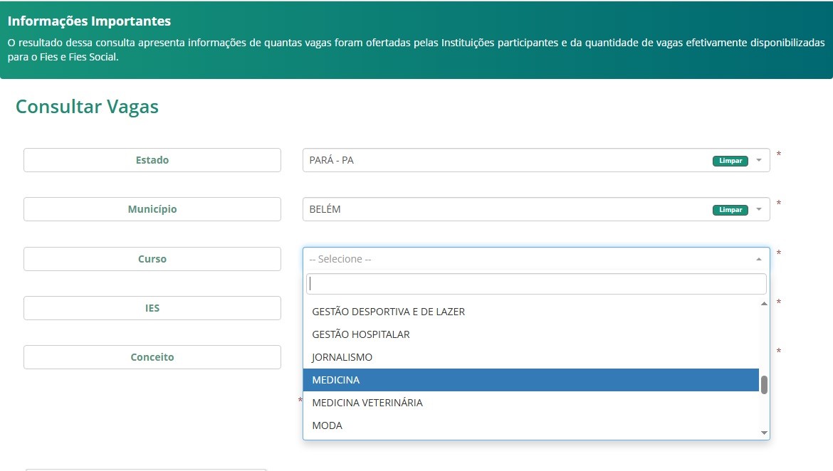 Fies do 2º semestre de 2025 oferta 3.113 vagas no Pará; veja como participar