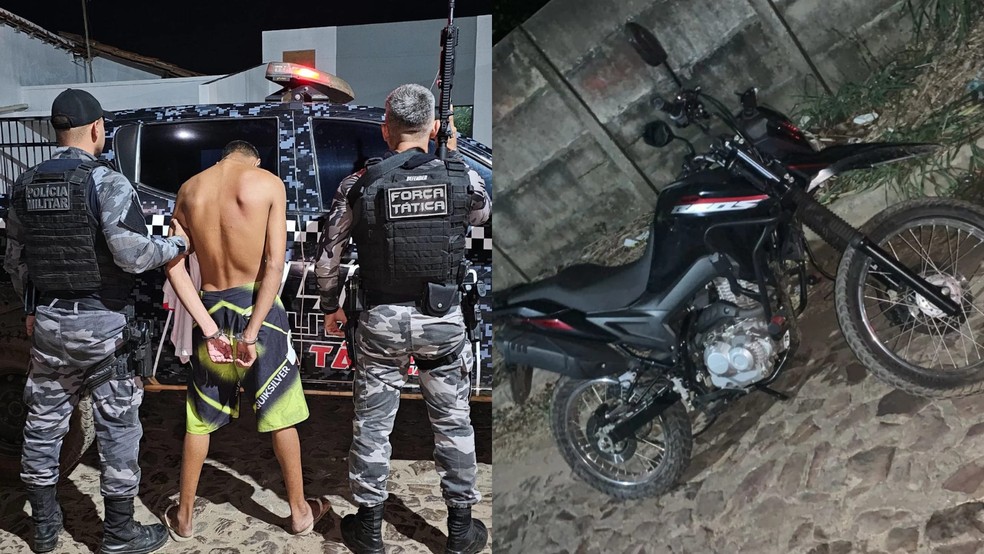 Suspeito de matar jovem a tiros é preso horas após crime no Norte do Piauí — Foto: Divulgação/PMPI