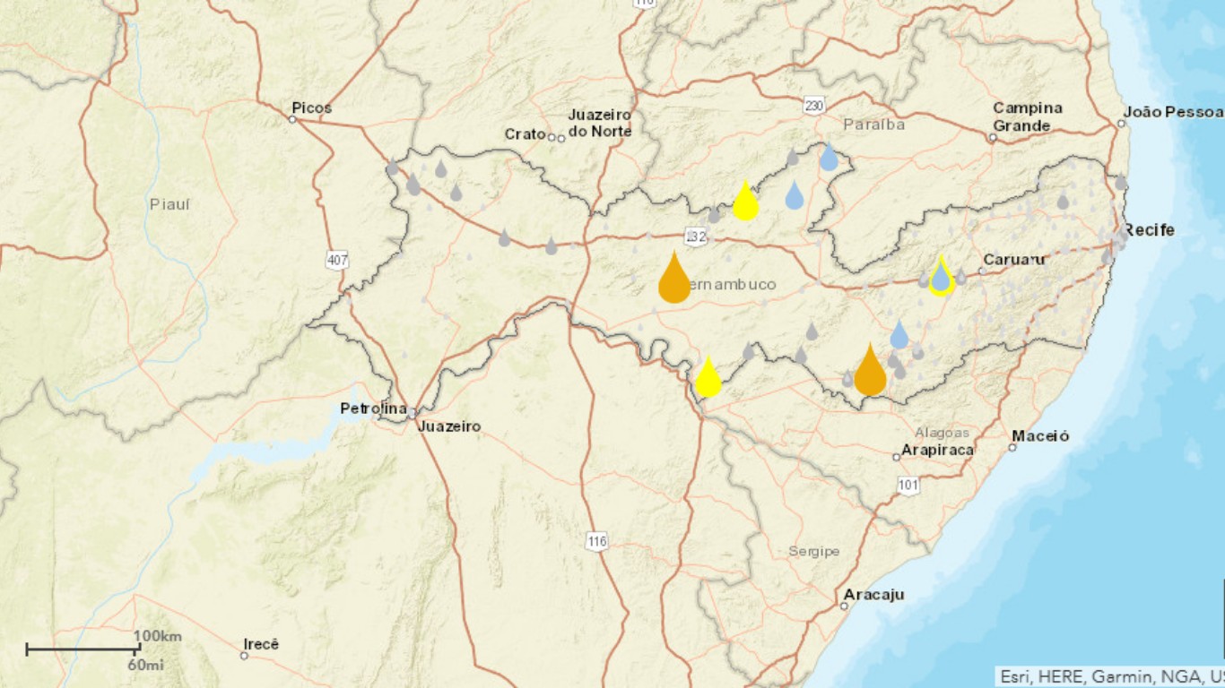 Chuvas nas últimas 24h: confira os municípios que mais choveram no interior de PE