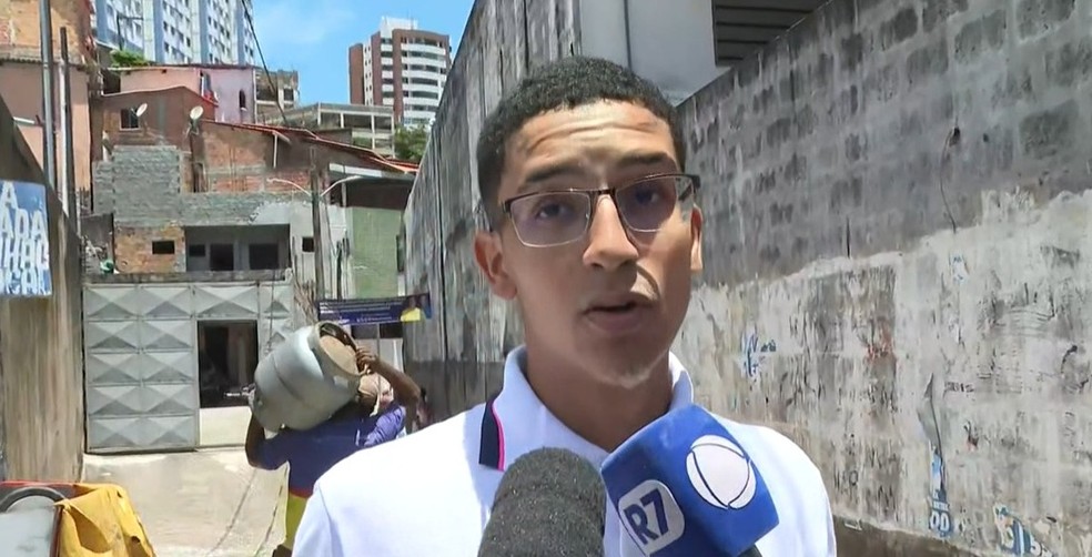 Filho do casal relatou como foi a agressão — Foto: Reprodução/TV Bahia