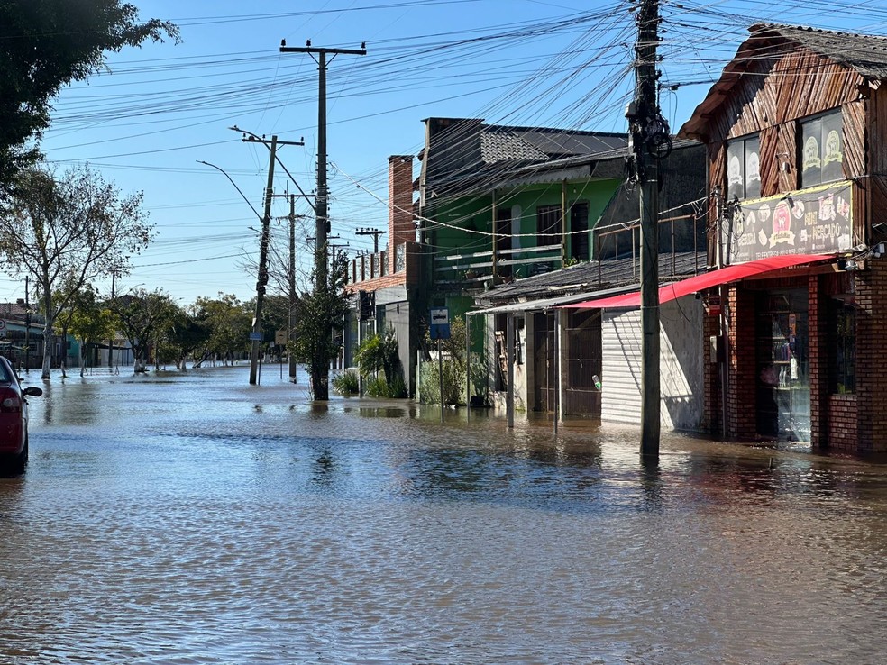 Alagamentos em Eldorado do Sul &mdash; Foto: Augustine Timm/RBS TV