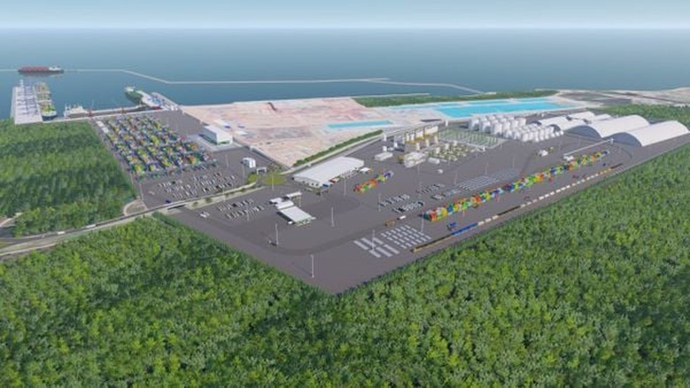 Perspectiva do Porto da Imetame em Aracruz — Foto: Divulgação/Imetame