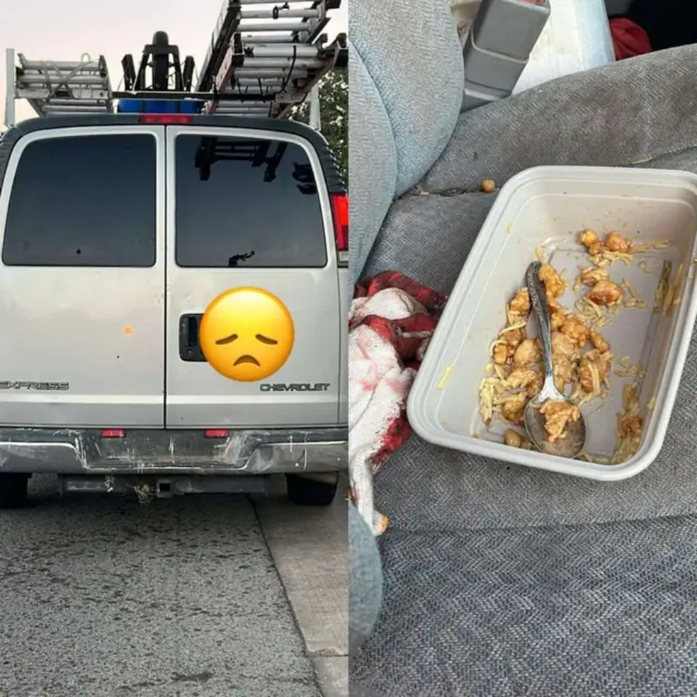 Imagem compartilhada em grupo mostra o que seria uma refeição deixada pela metade por imigrante preso. — Foto: Reprodução via BBC