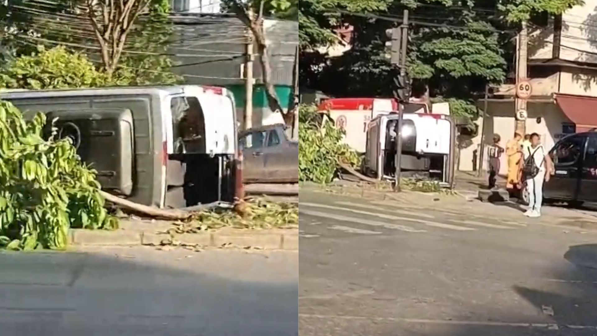 Acidente entre van e carro deixa feridos na Avenida Amazonas, em BH