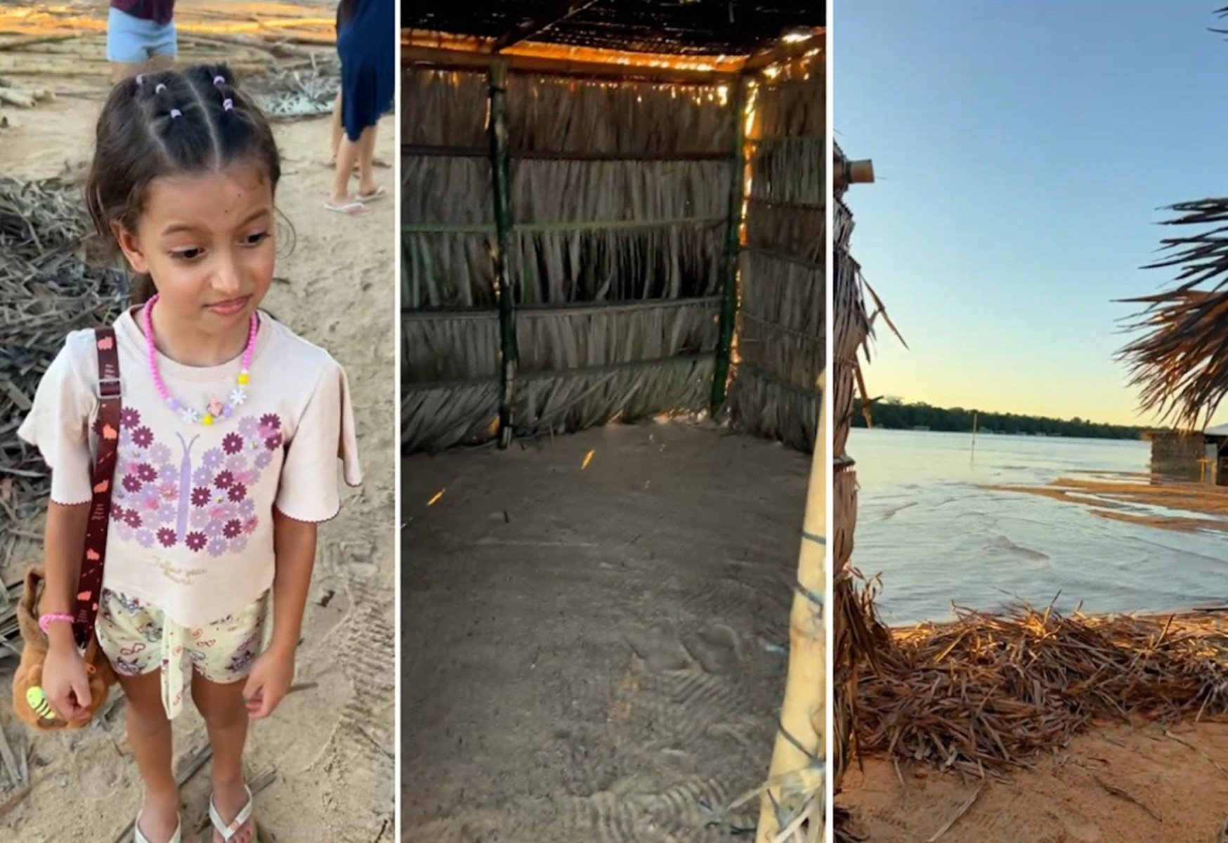 Empresária registra decepção da filha 'patricinha' ao ver quarto em acampamento na praia, e vídeo viraliza nas redes sociais