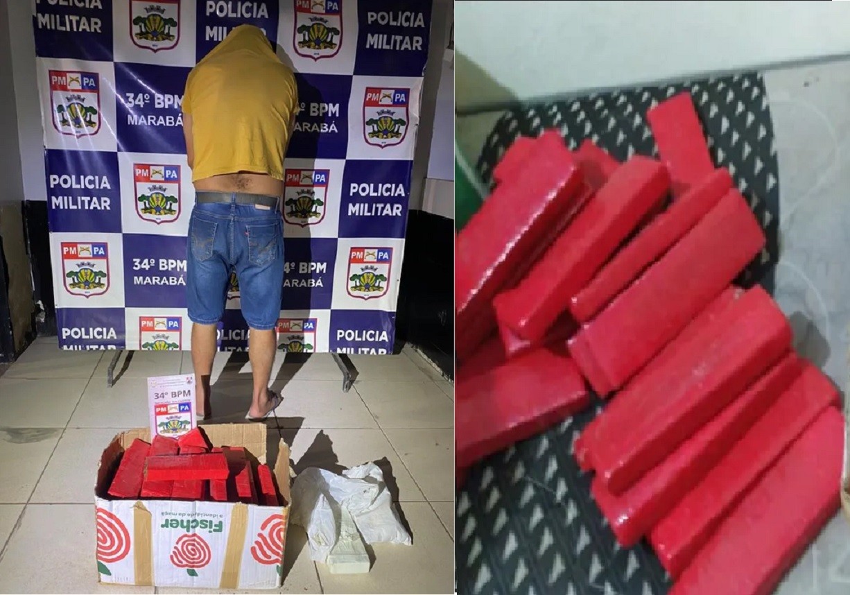 Suspeito foge durante apreensão de mais de 23 kg de drogas e abandona tornozeleira eletrônica em Marabá