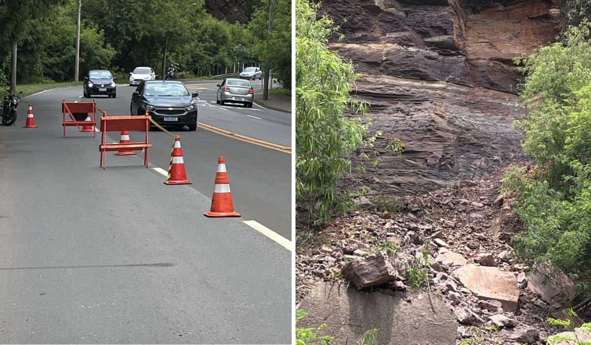 Após deslizamento na Pedreira do Bongue, avenida de Piracicaba é parcialmente interditada