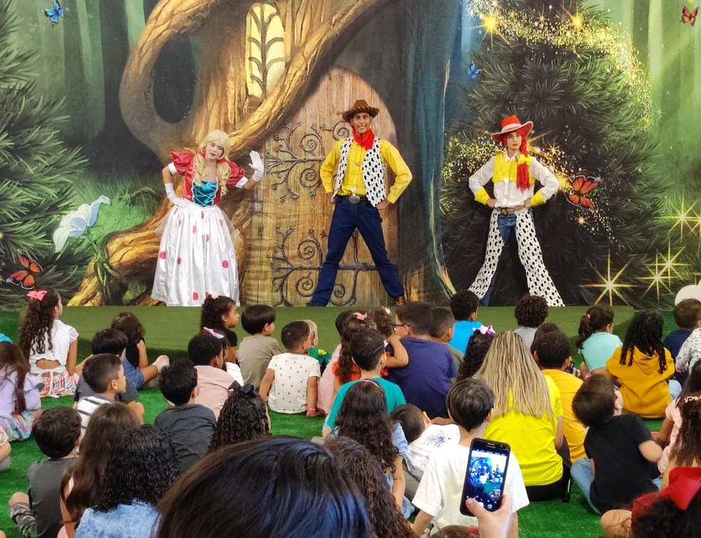 Teatro do Toy Story no Shopping Mestre Álvaro, na Serra, Espírito Santo — Foto: Divulgação