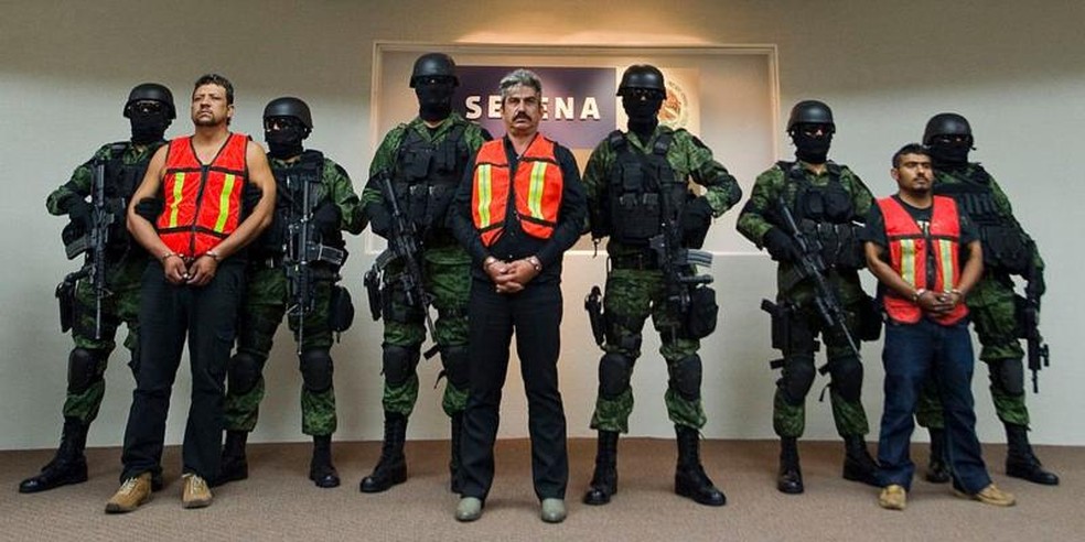 Membros dos Cavaleiros Templários, detidos em 2011 — Foto: Getty Images