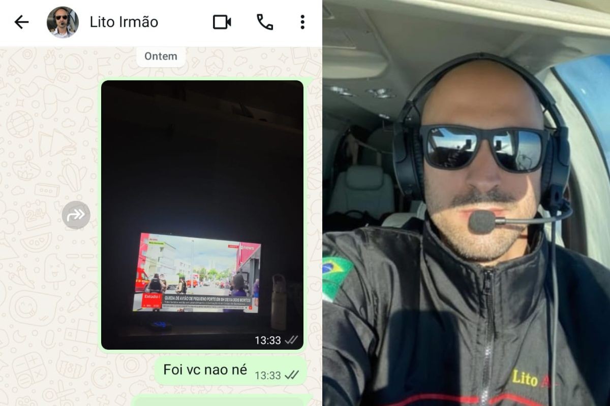 Irmã de piloto do Paraná que morreu em queda de avião em BH mandou mensagem para ele quando viu notícia pela TV: 'Foi você não, né?'