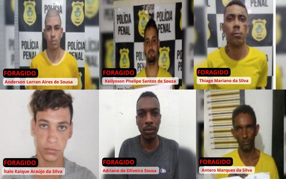 Presos que fugiram de presídio em Trindade — Foto: Divulgação/Polícia Penal