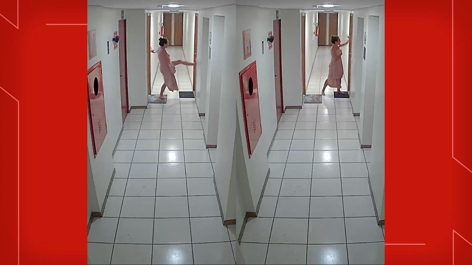 Moradora do DF é alvo na Justiça por perturbação de sossego; VÍDEO mostra mulher chutando porta de vizinha