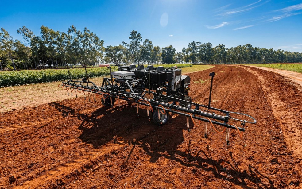 Robô que 'mora' no campo é uma das novidades da Agrishow, em Ribeirão Preto (SP). — Foto: Divulgação/Solinftec