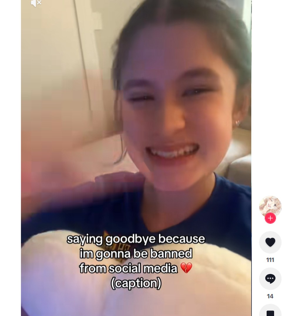 Jovem se despedindo das redes sociais na Austrália. — Foto: Reprodução/TikTok