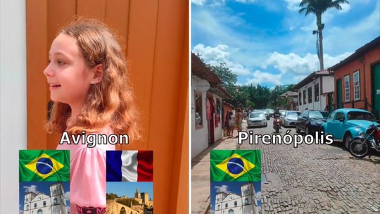 Francesa de 9 anos faz sucesso na web ao preferir cidade turística de Goiás a município da França; vídeo - Programa: G1 GO 